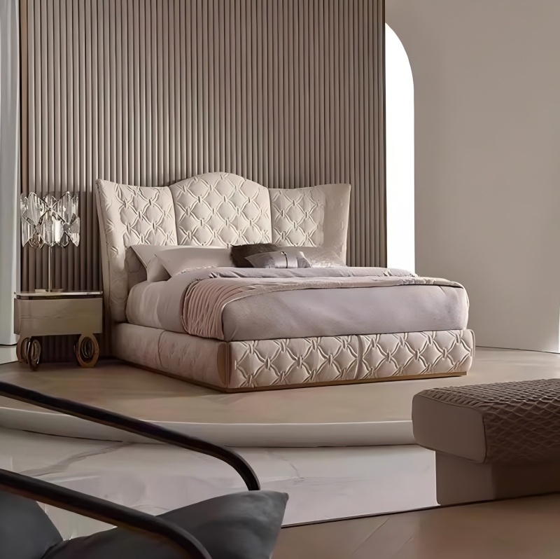 Un letto che combina semplicità e lusso