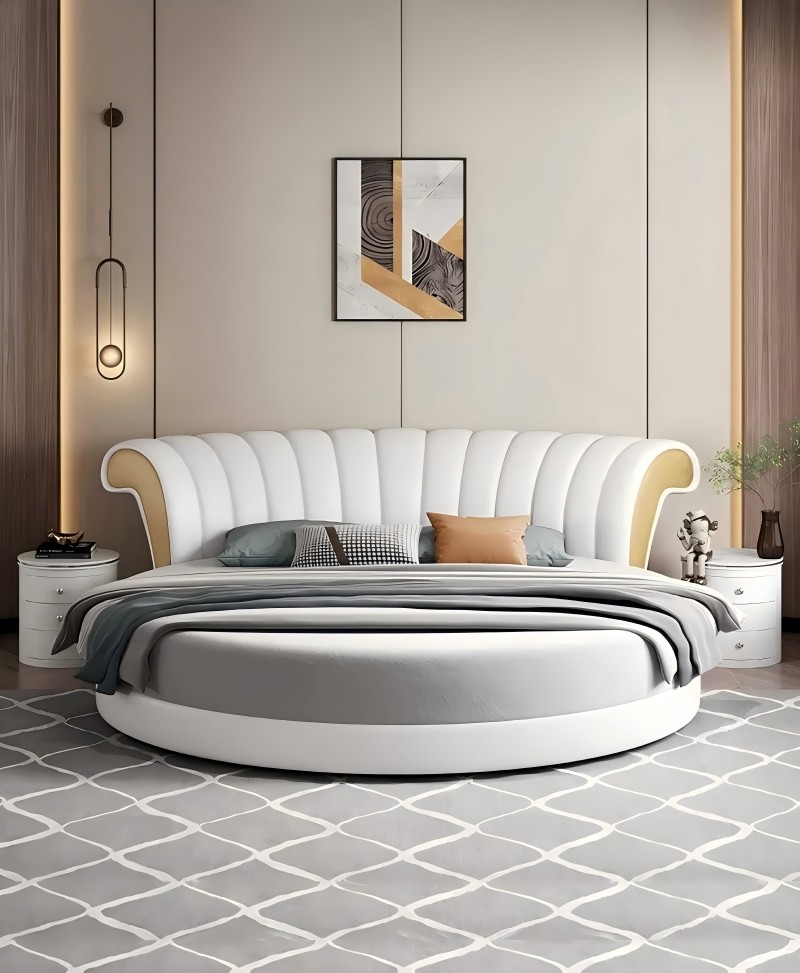 Letto rotondo di lusso leggero