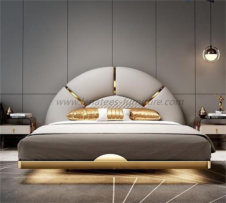 Mobili per camera da letto di lusso con luce a led