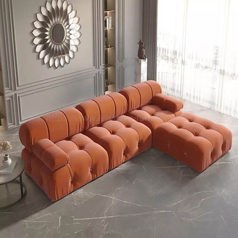 Divano componibile modulare moderno Chesterfield