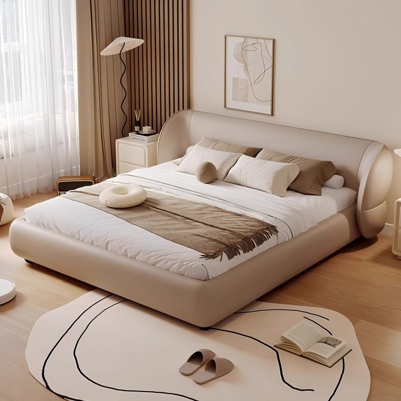 Farmo del letto in pelle di lusso moderna