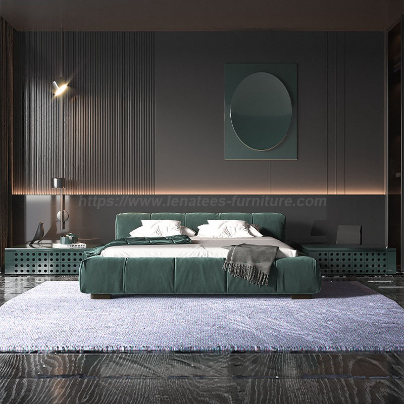 Letto trapuntato con spazio
